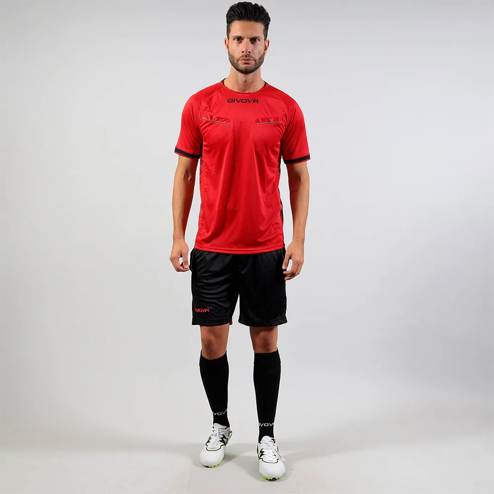 Set echipament arbitru Givova Flag, Rosu / Negru - imagine 1