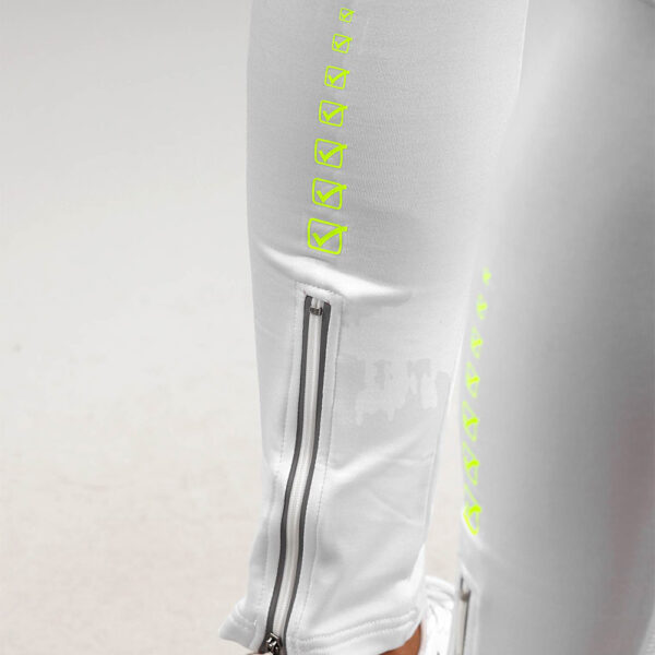 Pantaloni lungi Givova Running, Alb / Galben Fluo - imagine 4