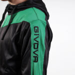 Trening Givova Roma cu gluga, Negru / Verde - imagine 3