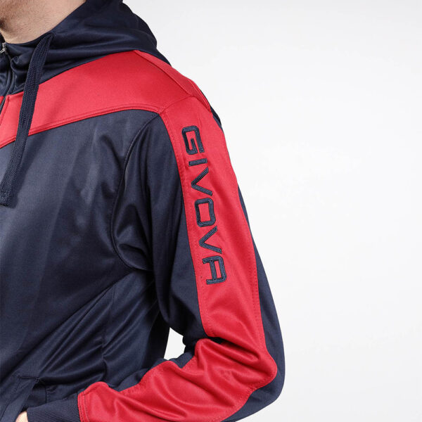 Trening Givova Roma cu gluga, Rosu / Bleumarin - imagine 3