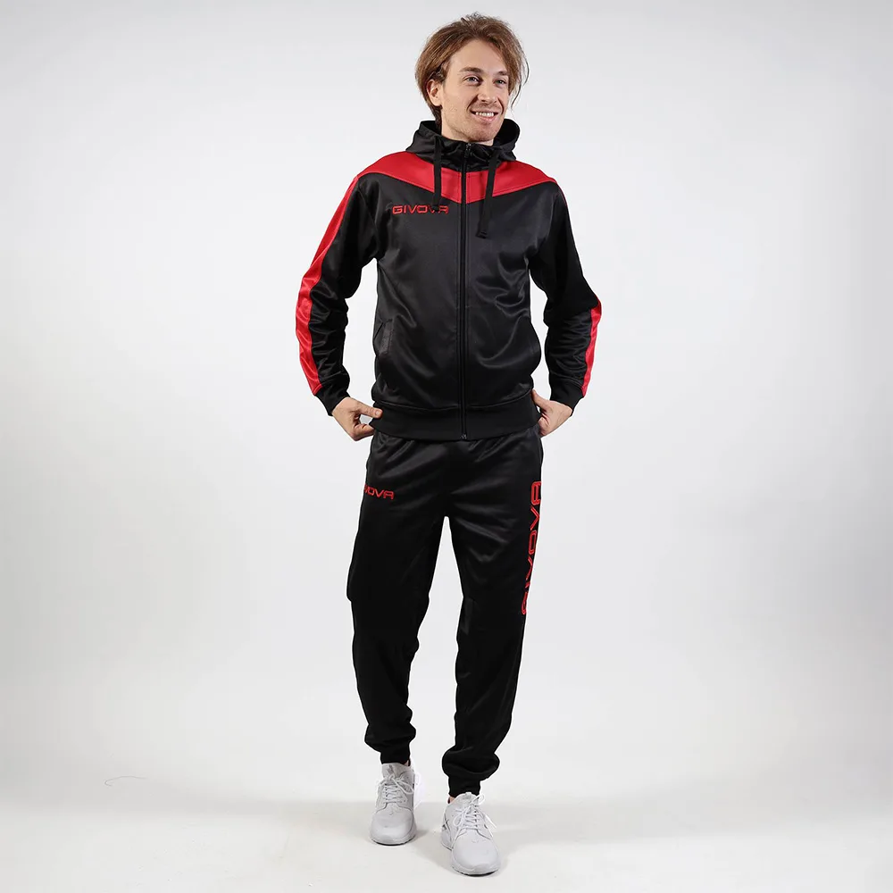 Trening Givova Roma cu gluga, Rosu / Negru - imagine 1