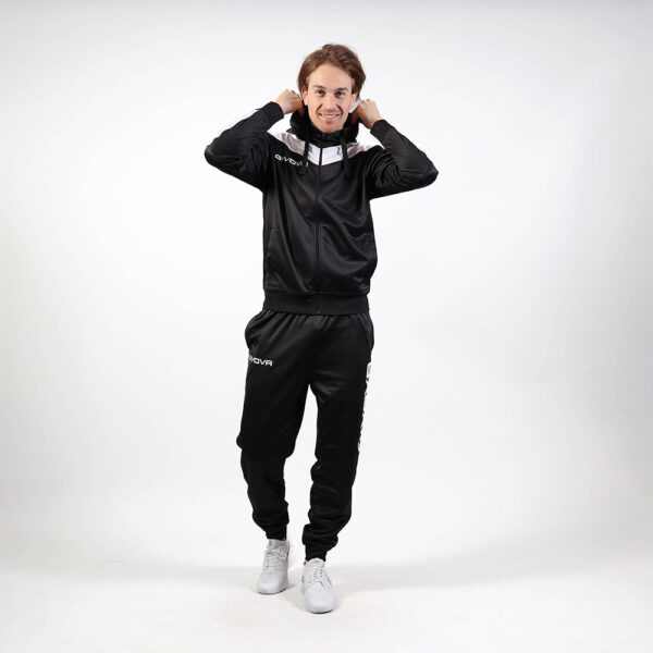 Trening Givova Roma cu gluga, Negru / Alb - imagine 1