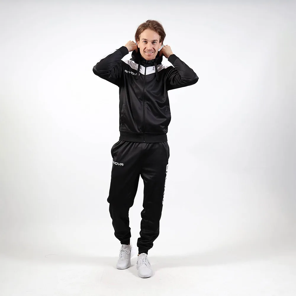 Trening Givova Roma cu gluga, Negru / Alb - imagine 1