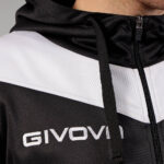 Trening Givova Roma cu gluga, Negru / Alb - imagine 4