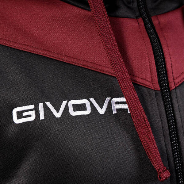 Trening Givova Roma cu gluga, Negru / Visiniu - imagine 4