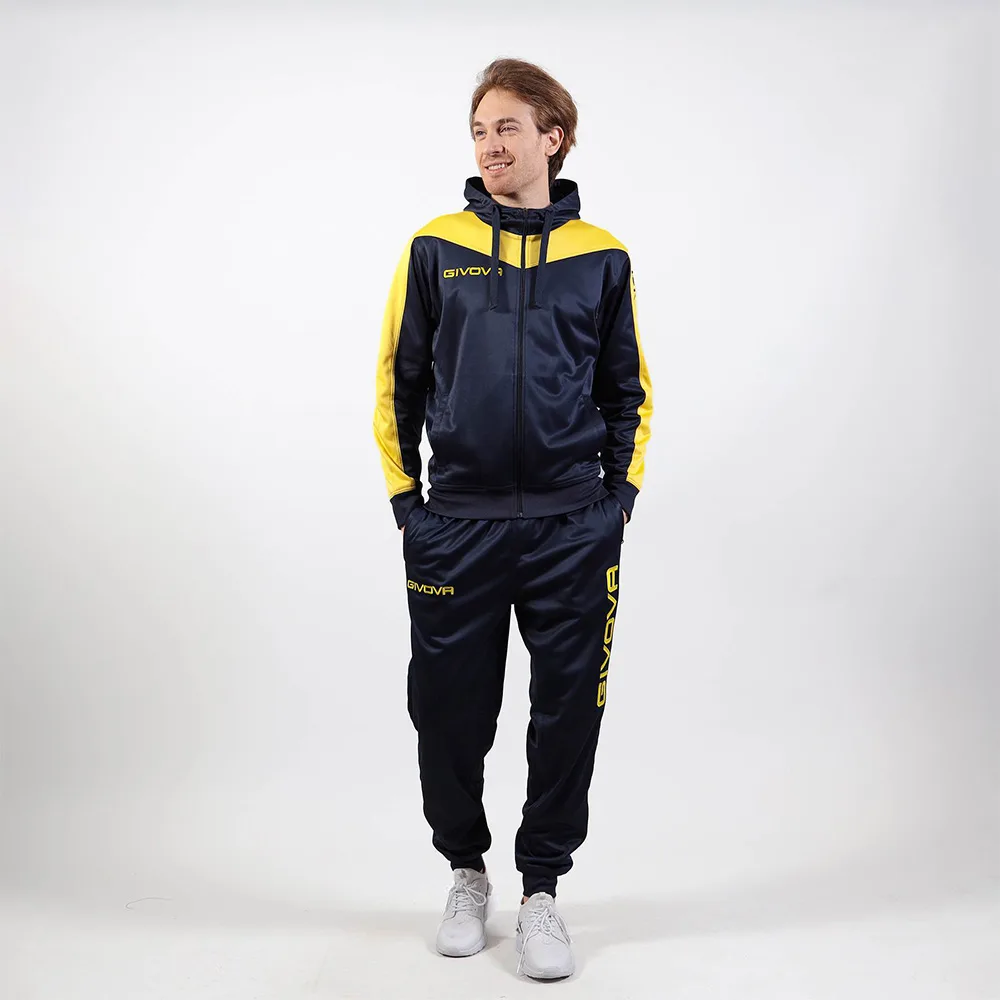 Trening Givova Roma cu gluga, Bleumarin / Galben - imagine 1