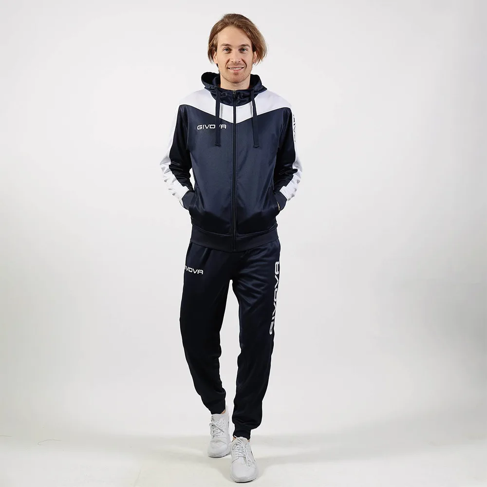 Trening Givova Roma cu gluga, Bleumarin / Alb - imagine 1