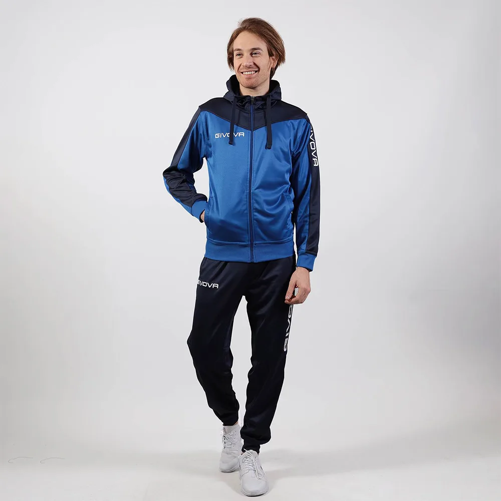 387A9156 Trening Givova Roma cu gluga, Albastru Royal / Bleumarin - imagine 1
