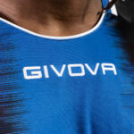 Tricou sport Givova Stripe, Negru / Albastru Royal - imagine 3