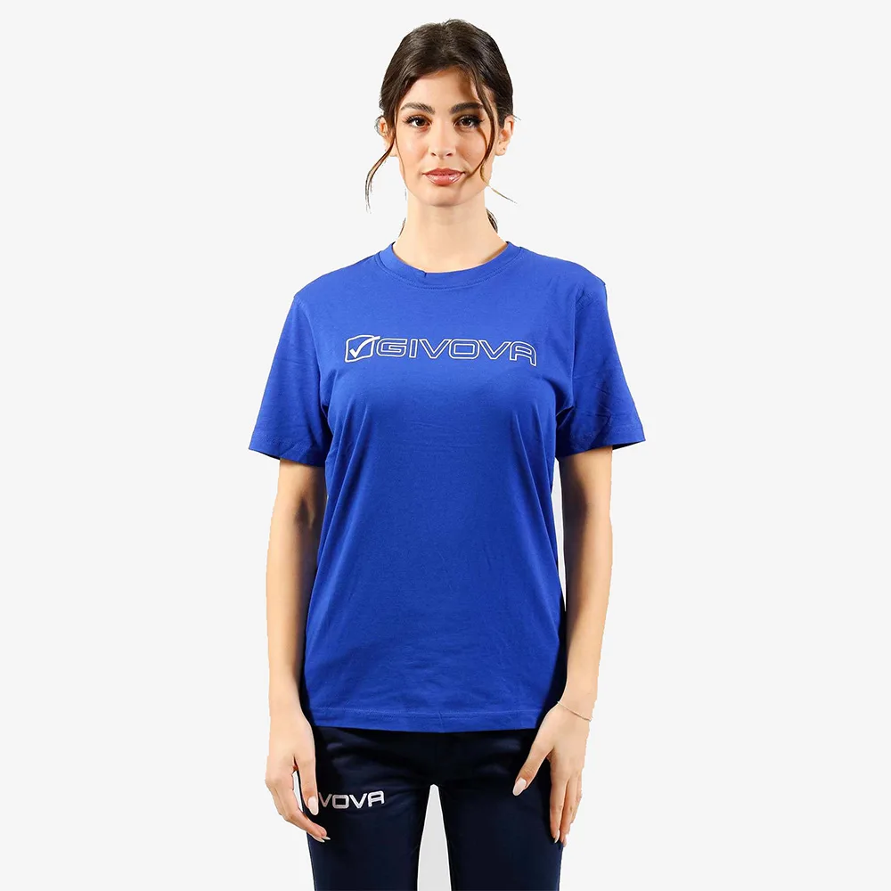 Tricou Givova Mondo, Albastru Royal / Alb - imagine 1