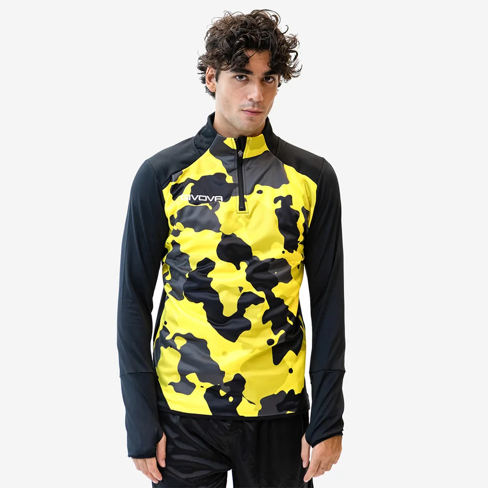 Bluza antrenament Givova Army, Galben / Negru - imagine 1