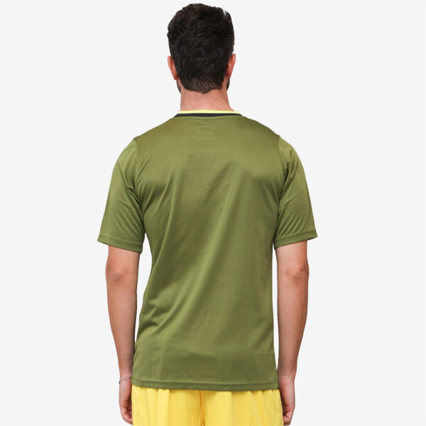 Tricou sport Givova Army, Verde Militar / Galben Fluo - imagine 2