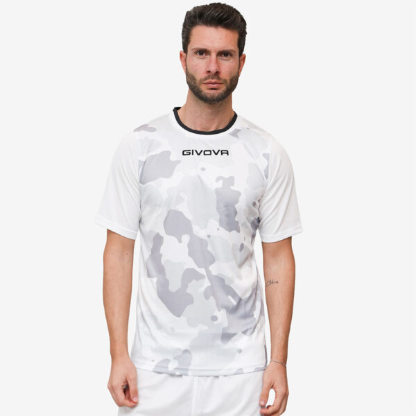 7-2 Tricou sport Givova Army, Alb / Gri - imagine 1