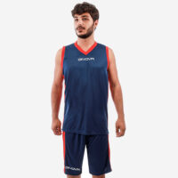 Set echipament baschet Givova Power, Bleumarin / Rosu