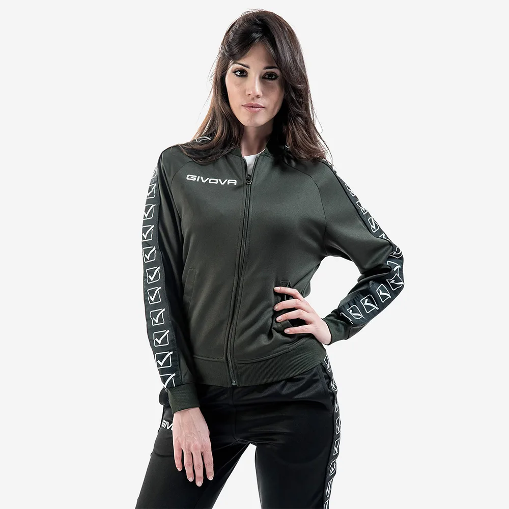 Bluza trening Givova College Band, Verde Militar - imagine 1