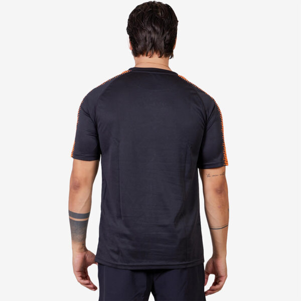 Tricou sport Givova Club, Negru / Portocaliu Fluo - imagine 3