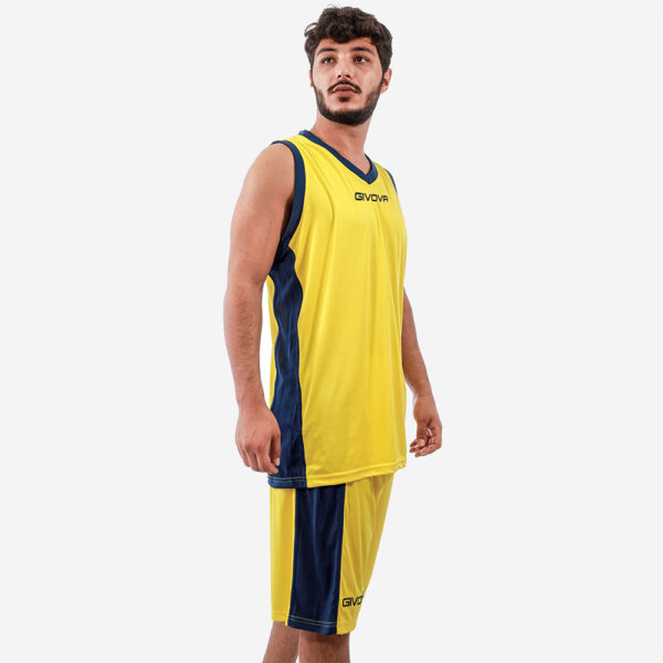 9-19 Set echipament baschet Givova Power, Galben / Bleumarin - imagine 1