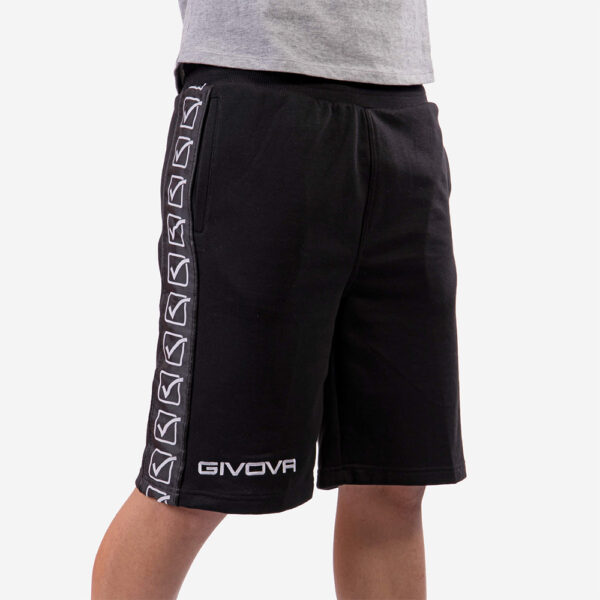 Pantaloni scurti Givova Terry Band, Negru - imagine 1
