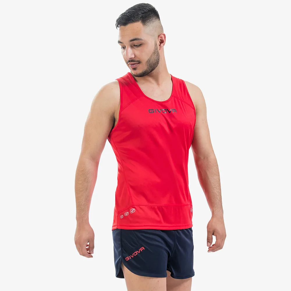 Set echipament atletism Givova New York, Rosu / Bleumarin - imagine 1