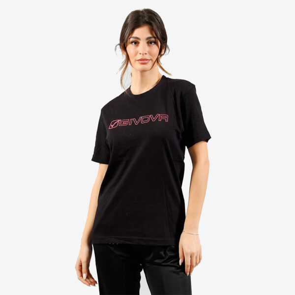 Tricou Givova Mondo, Negru / Fuxia - imagine 1
