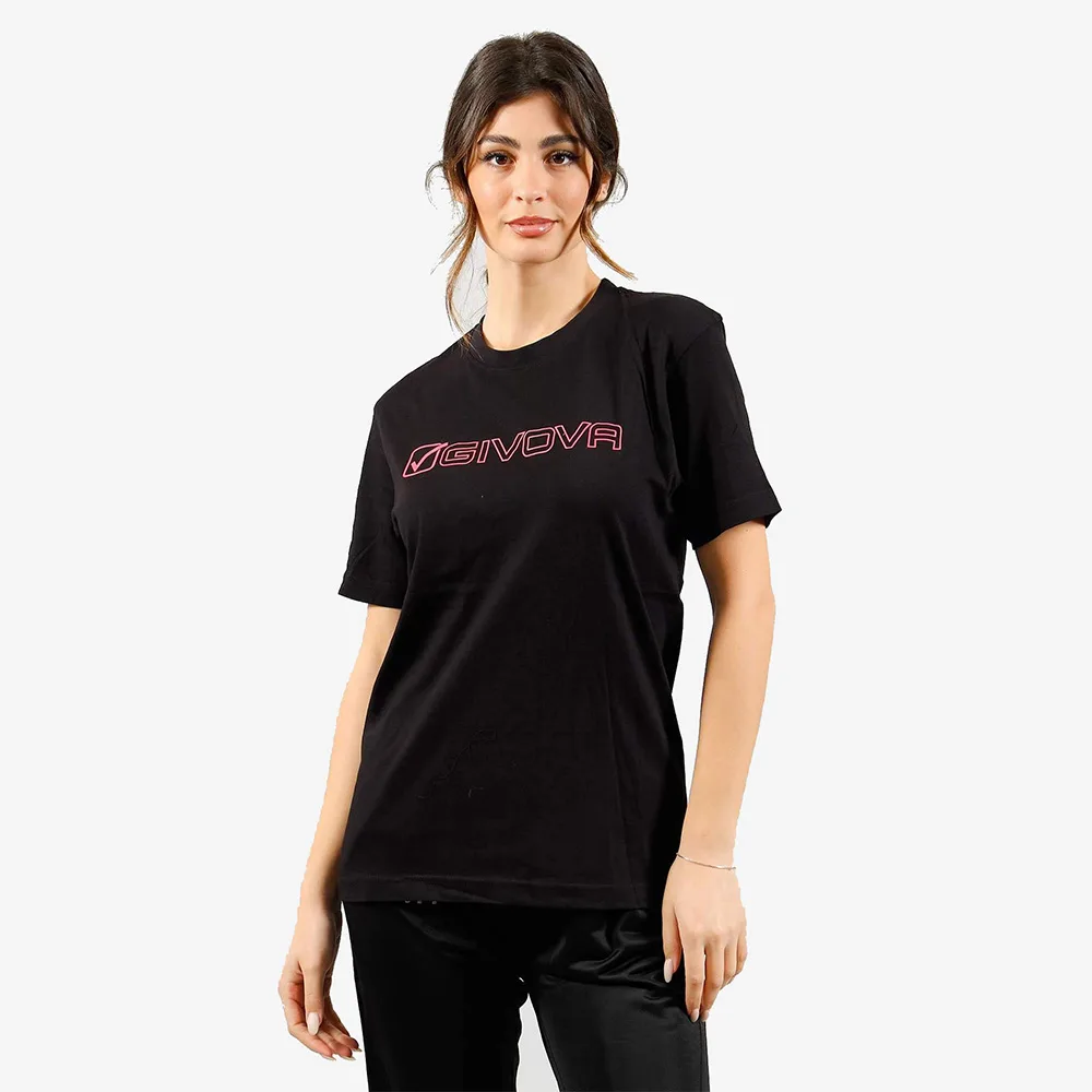 Tricou Givova Mondo, Negru / Fuxia - imagine 1