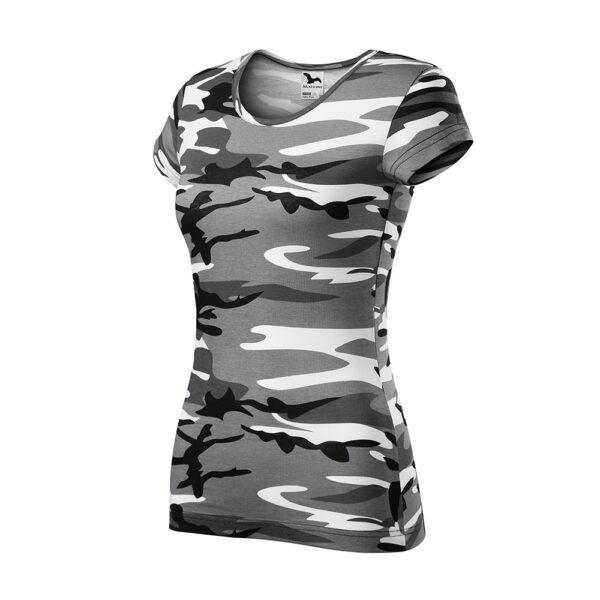 CAMO PURE Tricou bumbac dama Camouflage, Gri camuflaj - imagine 1