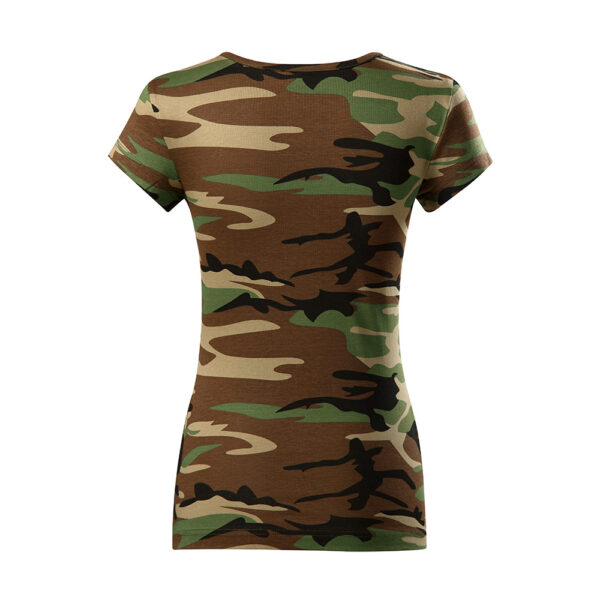 Tricou bumbac dama Camouflage, Maro camuflaj - imagine 3