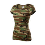 Tricou bumbac dama Camouflage, Maro camuflaj