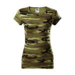 Tricou bumbac dama Camouflage, Verde camuflaj - imagine 2