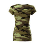 Tricou bumbac dama Camouflage, Verde camuflaj - imagine 3