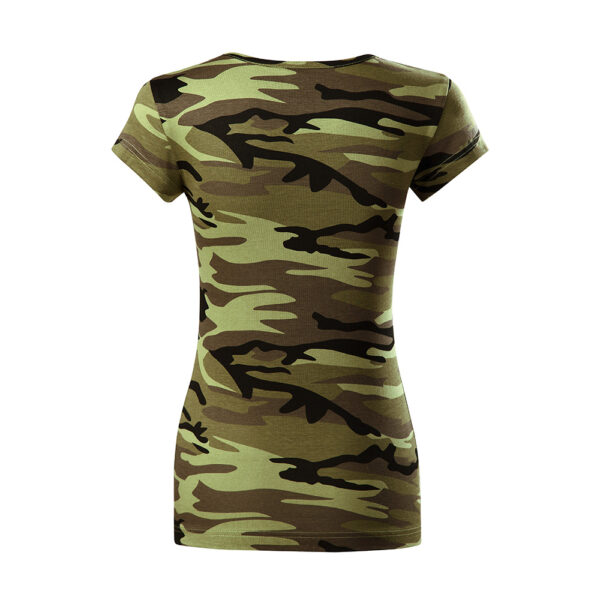 Tricou bumbac dama Camouflage, Verde camuflaj - imagine 3