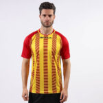 Tricou sport Givova Tratto, Rosu / Galben - imagine 2