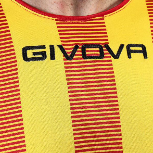 Tricou sport Givova Tratto, Rosu / Galben - imagine 4
