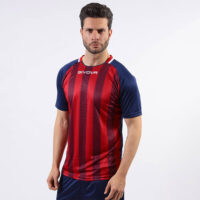 Tricou sport Givova Tratto, Bleumarin / Rosu