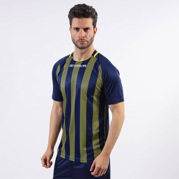 givova00098 Tricou sport Givova Tratto, Bleumarin / Galben - imagine 1