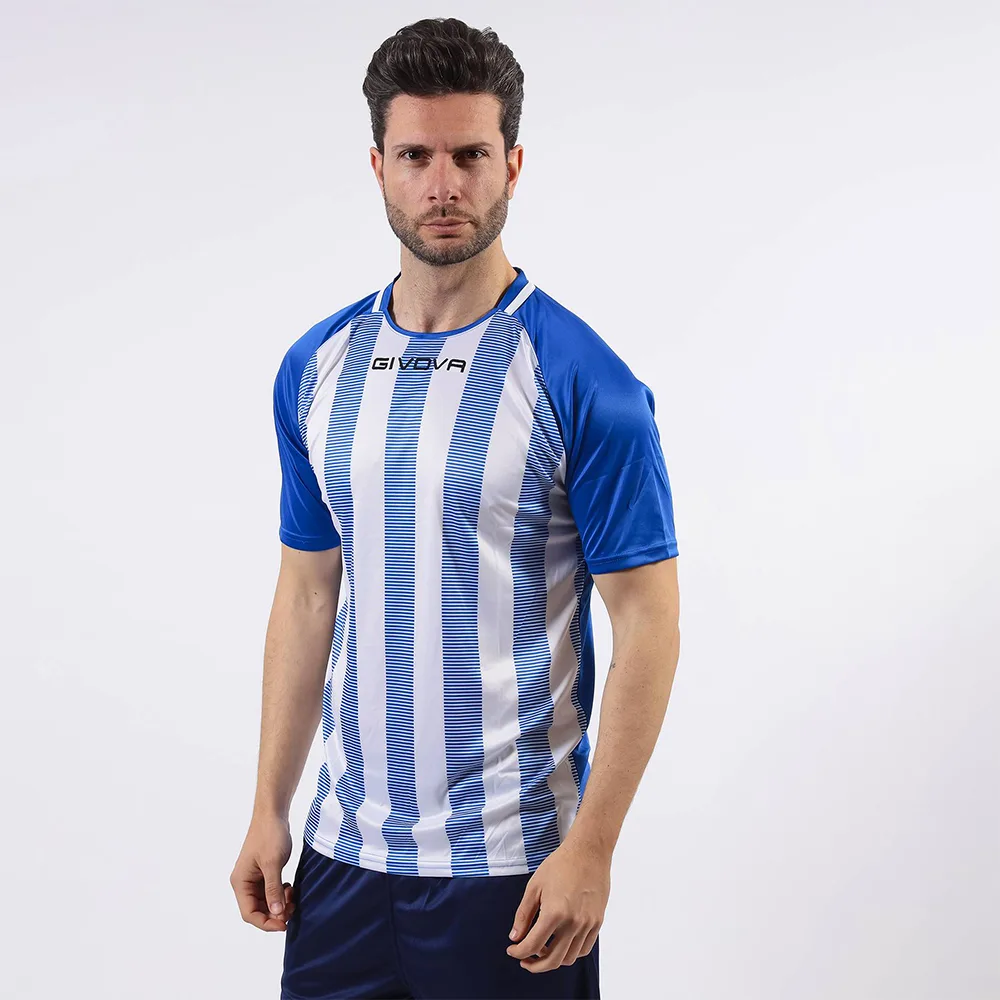 Tricou sport Givova Tratto, Albastru Royal / Alb - imagine 1