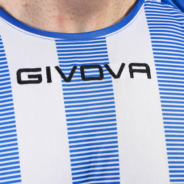 Tricou sport Givova Tratto, Albastru Royal / Alb - imagine 4