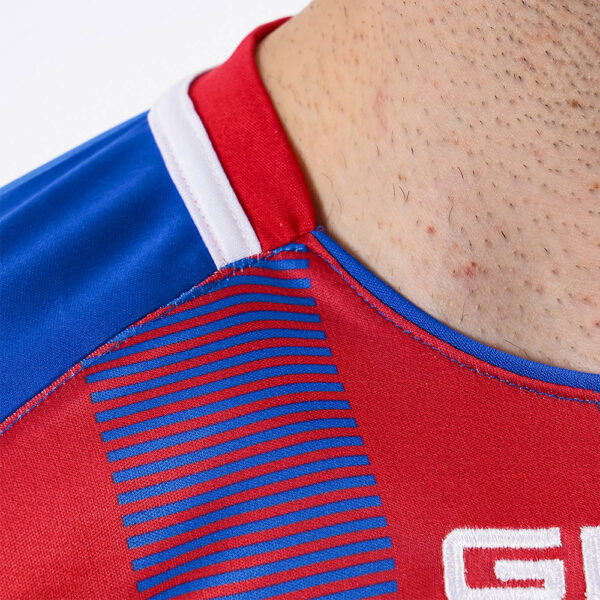 Tricou sport Givova Tratto, Albastru Royal / Rosu - imagine 4