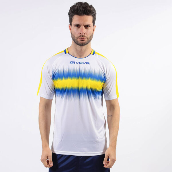givova00126 Tricou sport Givova Radio, Galben / Albastru Royal - imagine 1
