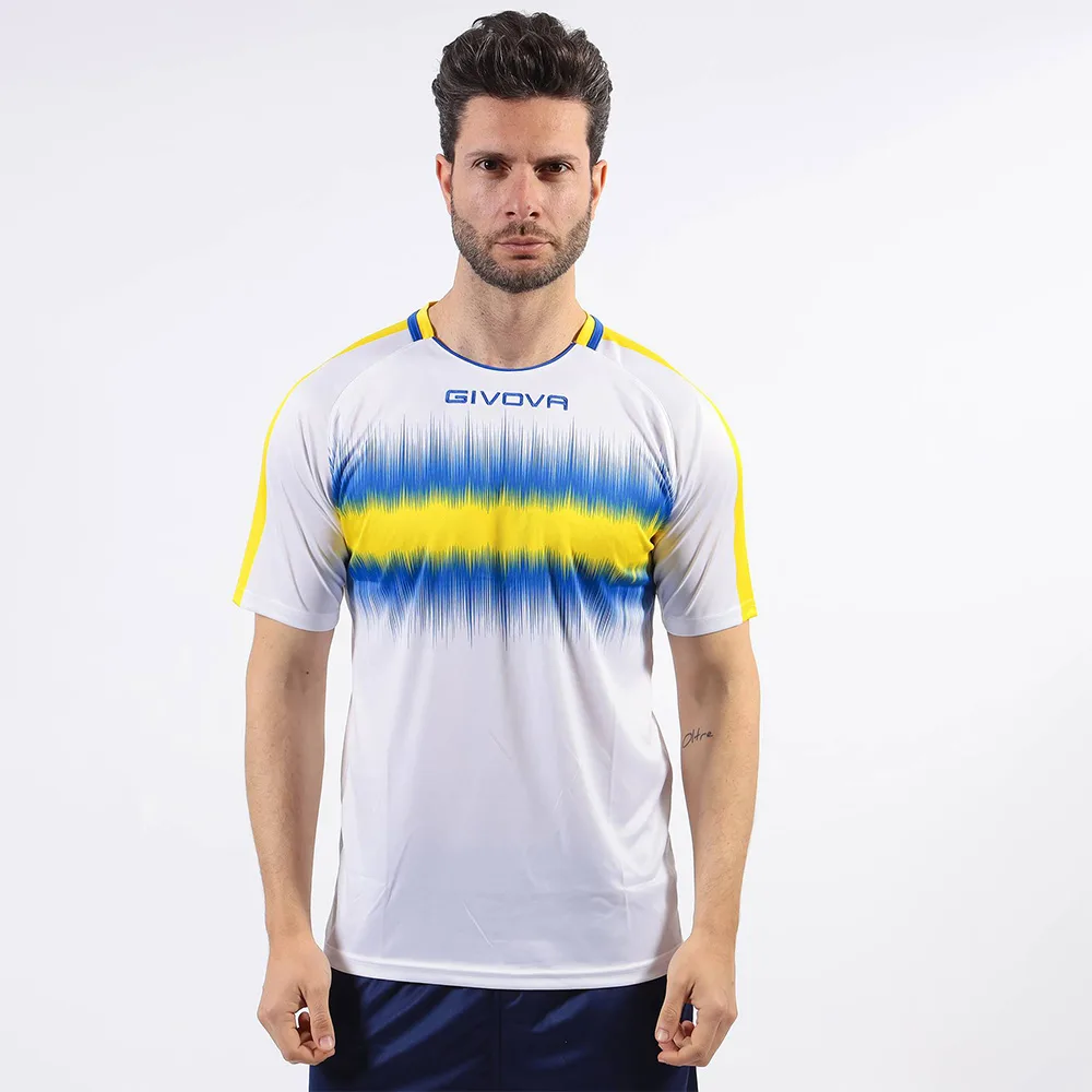 givova00126 Tricou sport Givova Radio, Galben / Albastru Royal - imagine 1