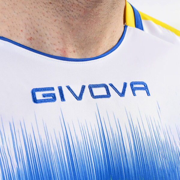 Tricou sport Givova Radio, Galben / Albastru Royal - imagine 3