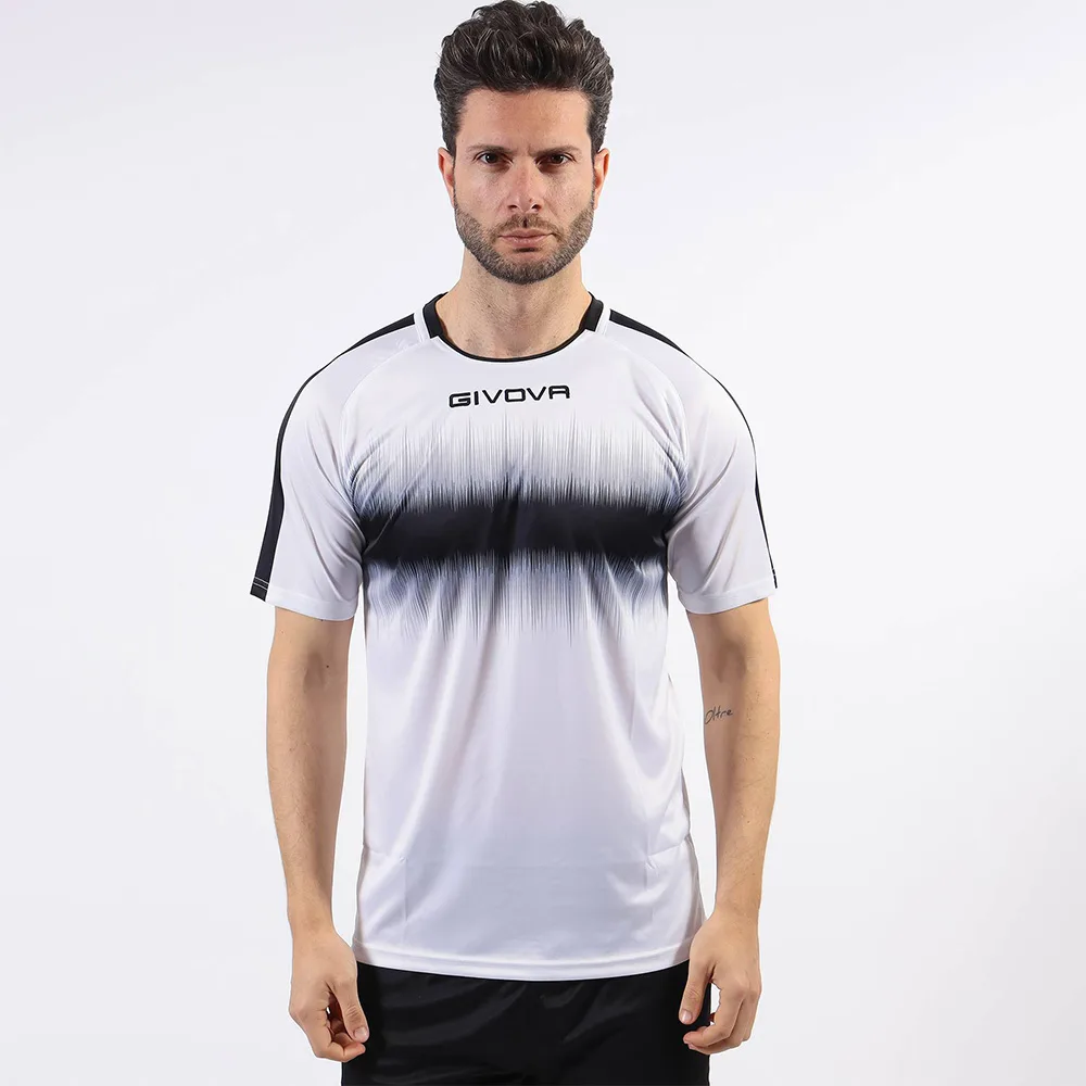 Tricou sport Givova Radio, Alb / Negru - imagine 1