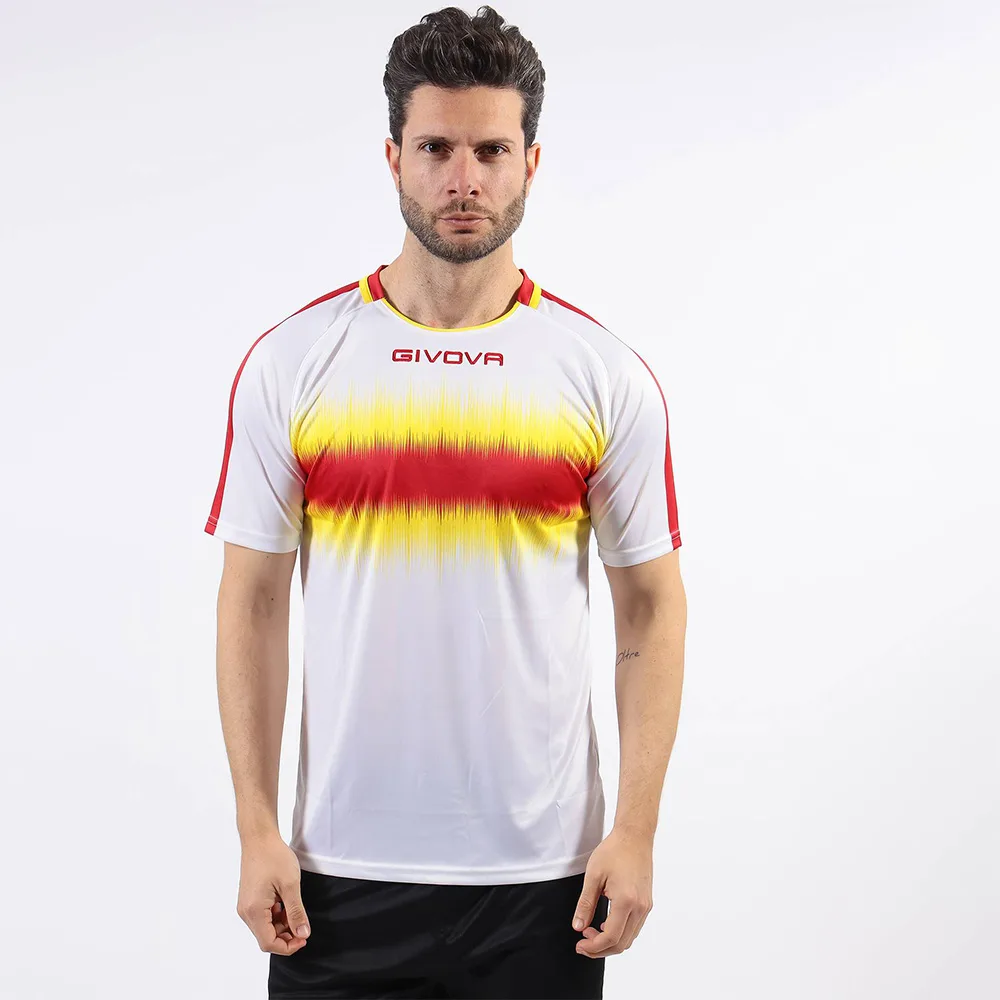 Tricou sport Givova Radio, Rosu / Galben - imagine 1