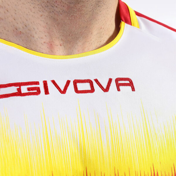 Tricou sport Givova Radio, Rosu / Galben - imagine 3