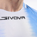 Tricou sport Givova Stripe, Albastru Sky / Alb - imagine 3