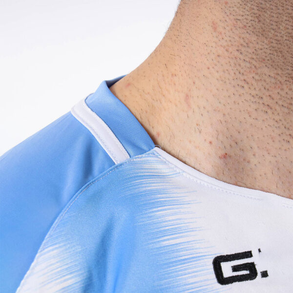 Tricou sport Givova Stripe, Albastru Sky / Alb - imagine 4