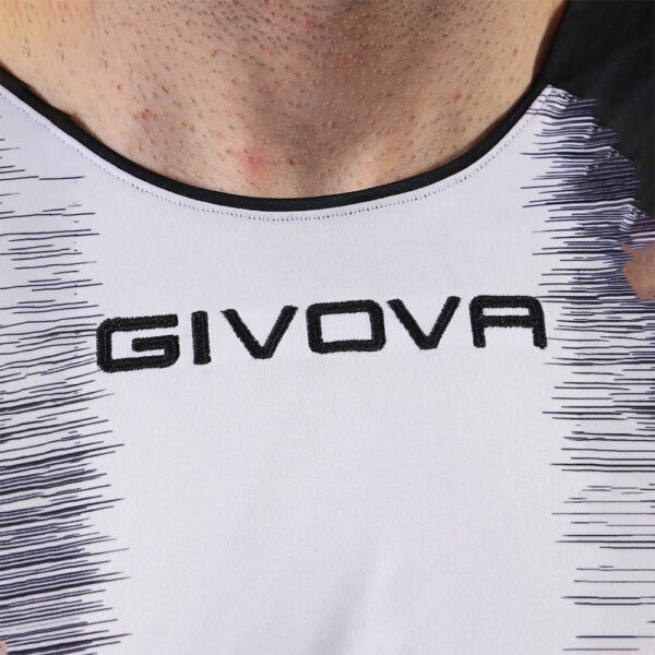 Tricou sport Givova Stripe, Alb / Negru - imagine 3