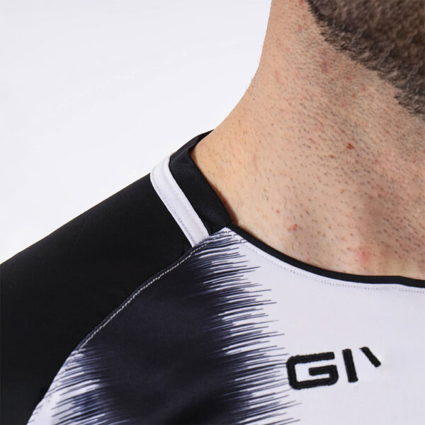 Tricou sport Givova Stripe, Alb / Negru - imagine 4