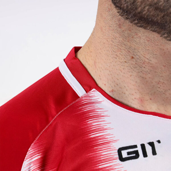 Tricou sport Givova Stripe, Rosu / Alb - imagine 4