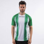 Tricou sport Givova Stripe, Verde / Alb